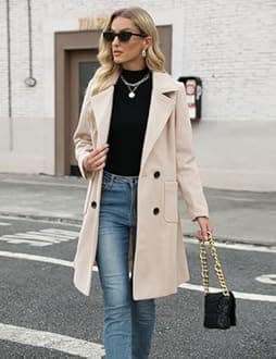 Bankeng womens Double Breasted Double Breasted