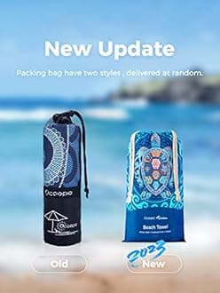 OCOOPA Microfiber Beach Towel For Swimming Pool, Camping, Picnic, Yoga Gym Sports, Fast Drying Extra Large 71" x 32" Sand Free Super Lightweight