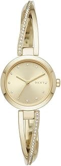 DKNY Crosswalk Watch for Women, Quartz Movement with Stainless Steel, Leather or Silicone Strap