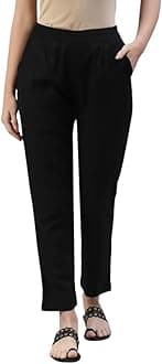KASHISHIYAStraight Fit Cotton Trouser Pants for Womens & Girls