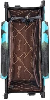 Wrangler Cow Print Tote Bag for Women Western Purse Boho Top Handle Satchel Handbag with Signature Strap