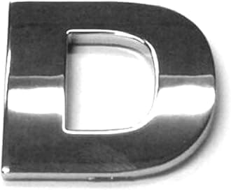 Chrome Letters Digits Numbers Signs Self Adhesive 3D Emblem Decal Badge Sticker for Car Van Home Decor - Letter D