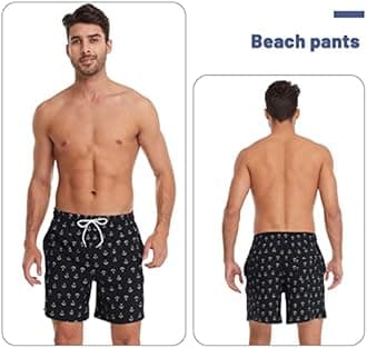 FEIXIANG Men's Standard Quick Dry Swim Trunks Beach Shorts
