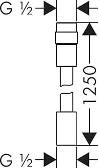 Hansgrohe 28127000 1.25m Chrome Shower Hose