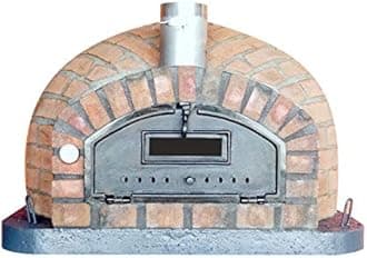 Authentic Pizza Ovens Rustic Pizzaioli Traditional Brick Premium Pizza Oven, Wood Fired Outdoor Oven, Triple Insulated, Handmade in Portugal, Dutch Door, Viewing Window, Thermometer & Baking Dish