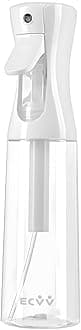 ECVV Continuous Spray Bottle Plastic Empty Hair Mist Sprayer Ultra Fine Water Mister for Hairstyling Cleaning Salons Plants Pet Care (300ml, Transparent White)