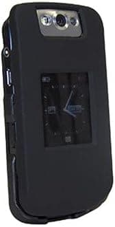 Rubberized Snap-On Crystal Hard Case for BlackBerry Flip Pearl 8220 - Black