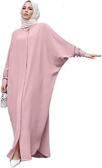 Abayas for Women Muslim Dress Modest Maxi Robe Abaya Kaftan Dresses Eid Prayer Clothes Arabian Islamic Dubai Outfit