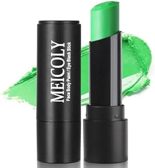 MEICOLY Lime Green Eye Black Stick,Waterproof Eye Black Baseball Softball Football Lacrosse,Hunting Camo Paint,Green Face Body Paint Stick for Halloween SFX Witch Hulk Cosplay Makeup