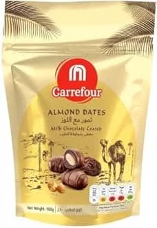 Carrefour Almond Dates Coated With Milk Chocolate - 100 Gm