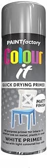 2x White Primer All Purpose Aerosol Spray Paint 250ml Quick Drying Spray, Fast Dry and Excellent Coverage for Metal, Wood, Plastic and More by Diva Gift