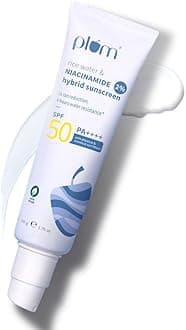 SPF 50 PA++++ Sunscreen with 2% Niacinamide & Rice Water | In-Vivo Tested | Lightweight, No White Cast | Broad Spectrum UVA/UVB protection | Brightens Skin, Reduces Tan | Oily & Dry Skin | 50g