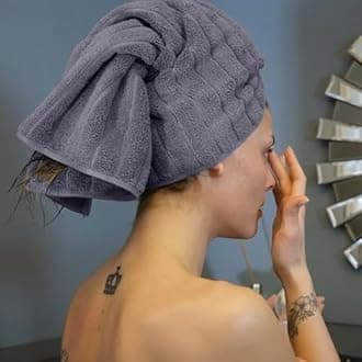 - Classic Turkish Towels CTT Luxury Hand Towels for Bathroom Set of 4, 100% Turkish Cotton, Quick Dry & Comfy Towels for Hotel & Spa, Highly Absorbent | 20"x32" (Grey)