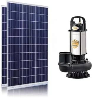 SOLAR 1HP 2IN Submersible Sewage Water Residential House Sump Pump With Float Switch & Controller