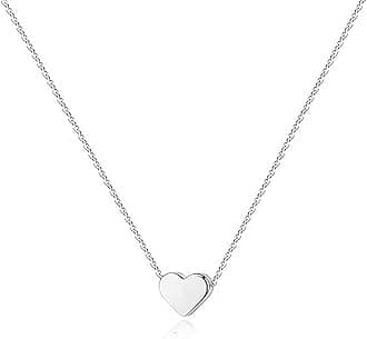 PAVOI 14K Gold Plated Cubic Zirconia Heart Necklace | Cute Dainty Love Pendant Necklaces for Women