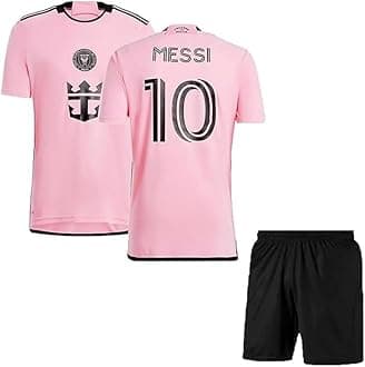 RJMMessi 10 Home Boys Inter Miami Football Jersey with Shorts (Kids, Boys & Mens)