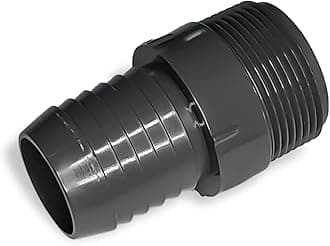 PVC Hose Connector - 1 Inch Insert x 1 Inch MNPT - Garden Hose Fittings - Barbed Connector Hose Adapter