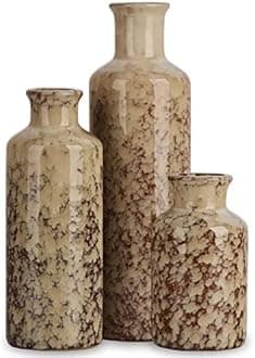 QIANLING 3Pcs Ceramic Vases (Vase-B)
