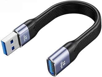 USB C to USB A Adapter Cable, 10Gbps USB 3.1 Female to Male Charger, Short Flat OTG Compatible With iPhone, Samsung Galaxy, MacBook