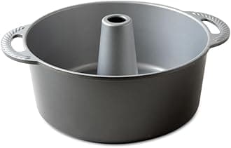 Nordic Ware Classic Cast Pound Cake, Nonstick 10 Inch One Piece Pan - Great for Angel Food, Coffee Cake, 18 Cup - Graphite