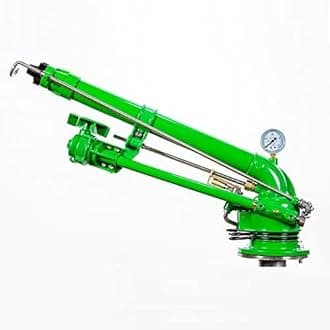 PARFCO Impulse Impact Water Sprinkler Heavy Duty Sprinkler Head with Pressure Gauge, 2" Agricultural Turbine Vortex Rod Water Sprayer, 29-57m Water Range, for Farms, Orchards, Forestry