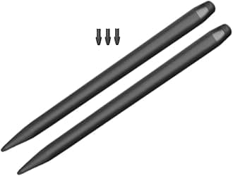 Professional Stylus For Maxhub, Samsung, Benq, LG, Viewsonic Interactive Flat Panels, Smart Boards, Digital Boards - 2 Stylus With 3 Replacement NIBS For Touchscreen Device Devices, Black