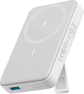 Anker 633 Magnetic Power Bank, 10,000mAh Foldable Magnetic Wireless Portable Charger, Only for iPhone17/17 Air/17 Pro/17 Pro Max, iPhone 16/15/14 Series(White)