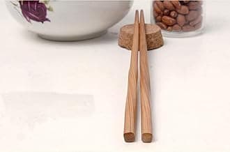 JapanBargain 3650, Bamboo Chopsticks Reusable Japanese Chinese Korean Wood Chop Sticks Hair Sticks 5 Pair Gift Set Dishwasher Safe, 9 inch, Twist