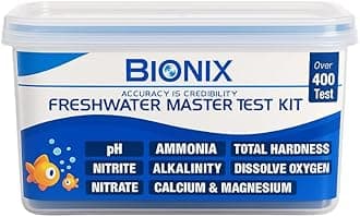Fresh Water Testing kit for pH,Total Hardness,Ammonia,Alkalinity,Dissolve Oxygen,Calcium,Magnesium,Nitrite & Nitrate (400 Test) | Master Test Kit for Aquarium and Fish Farming.