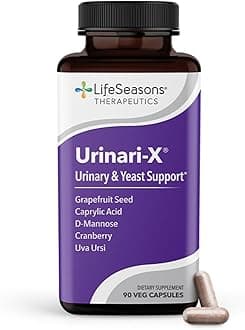 - Urinari-X - Urinary Tract Support - Fast Acting UTI Relief - Vitamin Supplement for Healthy Bladder Function & Immunity - D-Mannose, Cranberry, Caprylic Acid, Uva Ursi & Grapefruit - 90 Capsules