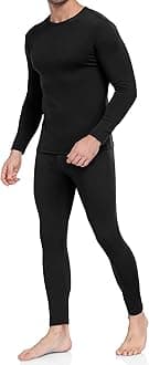 Thermal Underwear for Men Long Johns With Fleece Lined Long Underwear Set Cold Weather Winter Top Bottom