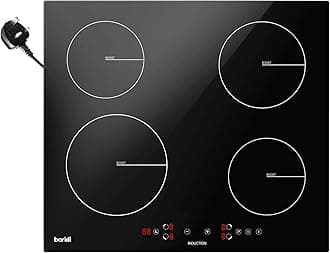 Baridi 60cm Built-In Induction Hob with 4 Cooking Zones, 2800W, Boost Function, 9 Power Levels, Touch Control, Timer, supplied with 13A Plug - DH177