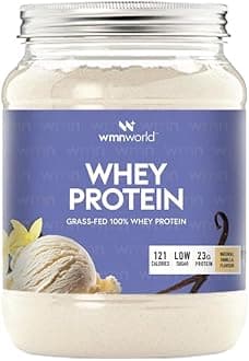 Whey Protein Powder - Premium Grass-fed Whey Protein | Muscle Building & Recovery 500g | Natural Vanilla Ice Cream