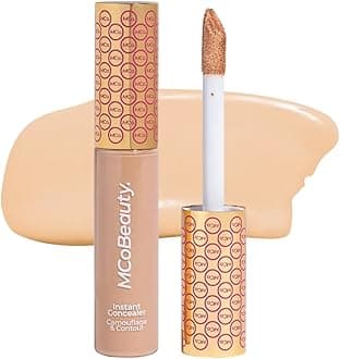 MCoBeauty Instant Concealer Camouflage and Contour Medium Buff - Full Coverage Cream Concealer for Dark Circles Blemishes - Brightening Highlighting Contouring Face Makeup - Cruelty Free Vegan - 1