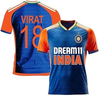 GenericIndia t20 Jersey 2024 World Cup Virat Kohli 18-Dhoni 7,Surya 63,Rohit 45,Hardik 33,Rishabh 17,KL Rahul 1