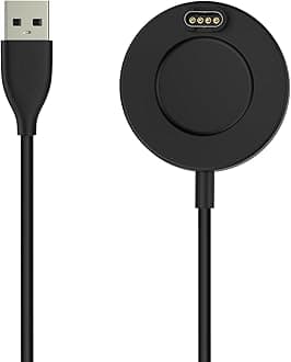 for Garmin Watch Charger Compatible with Garmin Vivoactive 6/5, Fenix 8/7/6/5, Forerunner 970/570/265, Instinct, Venu 4/3s, Charger Cable with 3.3 ft/1 m USB-A Charging Cable, Black