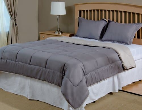 Reversible Mini Bed Set - 3 Piece - Dark (Cloud) Grey/Silver Grey - Full Size
