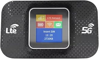 5G Portable WiFi Router | 150Mbps Wireless SIM Slot Router with 3000mAh Battery | High-Speed 5G LTE WiFi Modem for Mobile, Laptop, Tablet | Portable WiFi with Color Screen & Plug Play Design