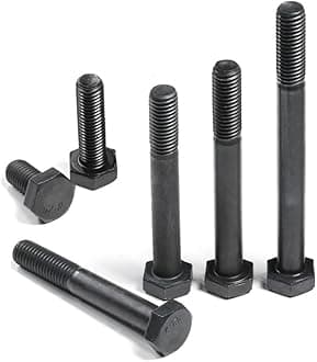 M10 Hex Bolt, 12.9 Grade High Tensile Alloy Steel, Outer Hexagonal Screws for Machinery Industry Fastener, (Fully Threaded) M10×40mm,5 pcs