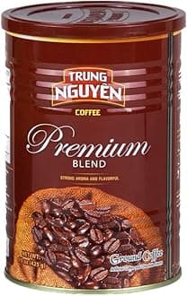 Trung Nguyen — Premium Blend — Roasted Ground Coffee Blend — Strong and Bold — Arabica & Robusta — Chocolate Flavor — Vietnamese Coffee 1 Can (15 oz)