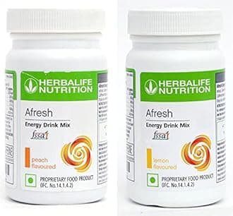 HERBALIFE Afresh Energy Drink - Peach Flavor & Lemon Flavor For Weight Loss Energy Drink��(50 g, Peach, Lemon Flavored)