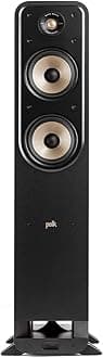 Polk Audio Signature Elite ES55 hochauflösender HiFi Standlautsprecher fürs Heimkino, Hi-Res zertifiziert, kompatibel mit Dolby Atmos und DTS:X (1 Stück), Schwarz