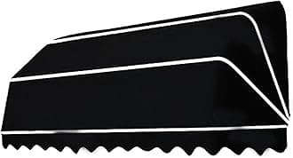 French Curved Retractable Awning Folding Patio Awning Canopy, Balcony Canopy, Polyester Foldable Awning, Diy Courtyard Retractable Awning For Yard, Balcony, Porch 90 * 60 * 60cm black