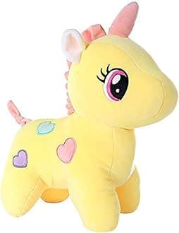 Babique Unicorn Stuffed Soft Toy Plush for Kids Baby Boy Girl Birthday (25Cm -Yellow)