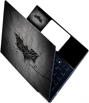 Full Laptop Skin Stickers Bubble-Free HD Quality Sticker for Laptops Upto 15.6" (Dustproof|Waterproof|Scratchproof|Reusable) - Batman BK FL Ron