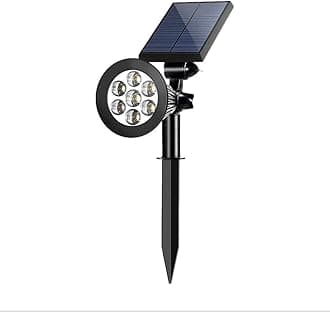 Solar Spotlights Outdoor Waterproof Bright 7 Led 2-in-1 Adjustable Landscape Spotlights Lawn Garden Patio Deck Yard Driveway (1 Pack)