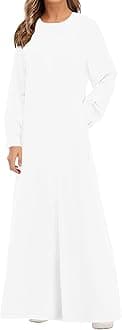 Solid Color Zipper Abaya Muslim Dresses for Women Girls Pockets Islamic Prayer Clothes