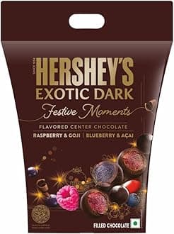 - Heyshey's Exotic Dark Gift Pouch, 90G (Pack Of 3), Chocolate, 270 Gram.