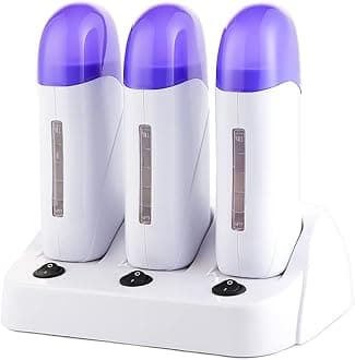 Electric Wax Heater Triple Depilatory Roll Wax Warmer Waxing Warming Machine for Hair Removal Roll on Wax Heater for Men and Women