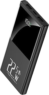 Portable Power Bank Charger 10000mAh 22.5W Fast Charging PD3.0 QC4.0 USB C in/Out Slim Battery Pack Compatible with iPhone Samsung Google LG iPad and More